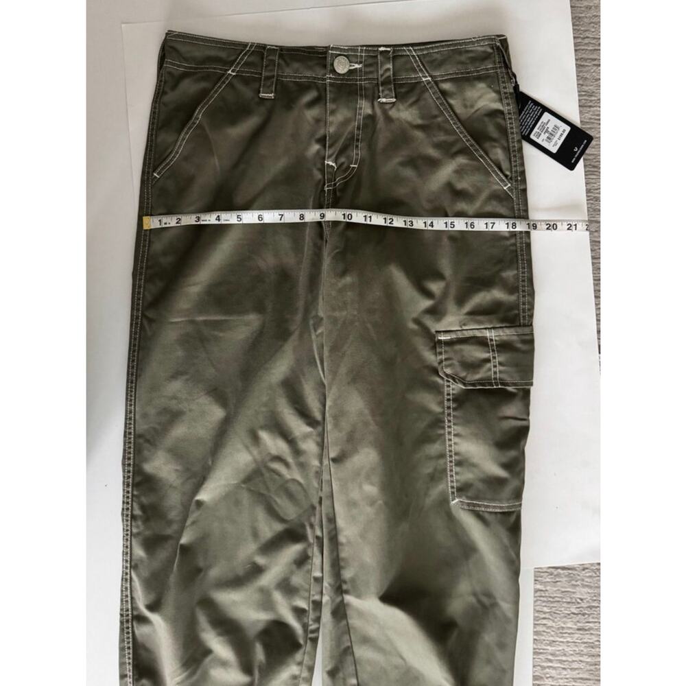 NWT True Religion Bobbi Baggy Cargo Pants Kalamata Olive Green size 28 - Picture 8 of 16